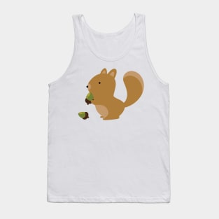 Cute Squirrel Eats Acorn Tank Top